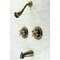 Kingston Brass KB663AX Pressure Balanced Two-Handle Tub and Shower Faucet, Antique Brass KB663AX - alternate 2